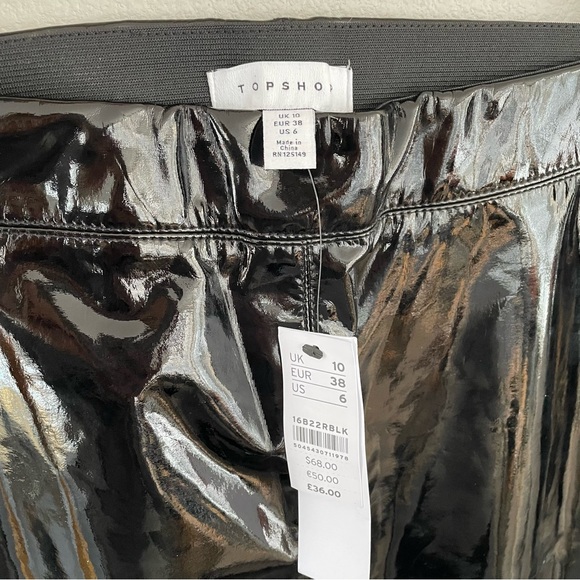 Topshop Wet Look Vinyl Leggings - Picture 14 of 15